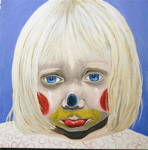 Sad Little Girl Clown Painting | The Art of Patty Sue O'Hair - Vicknair