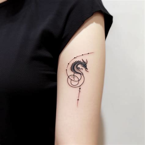 Minimalist Tiny Dragon Tattoos