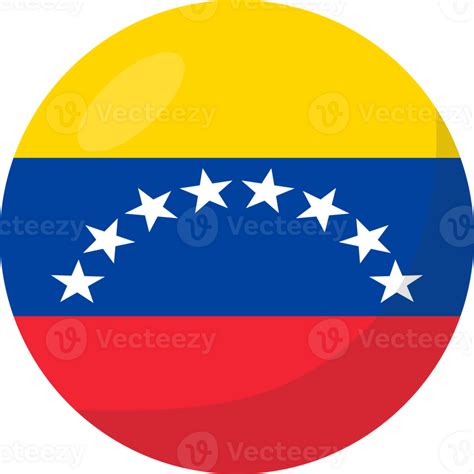 Venezuela flag circle 3D cartoon style. 33851309 PNG