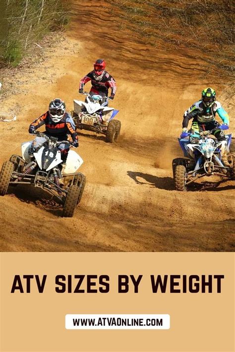 Atv Sizes By Weight Atv Weight