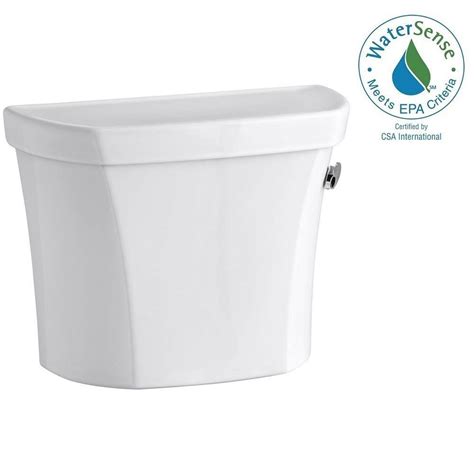 Kohler Wellworth 16 Gpf Single Flush Toilet Tank Only In White K 4468 Ra 0 The Home Depot