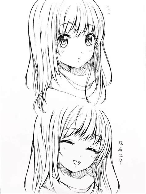 Pencil Anime Girl Hairstyles