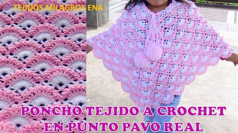 Tejidos Milagros Ena Poncho O Capa Tejida A Crochet O Ganchillo Paso A