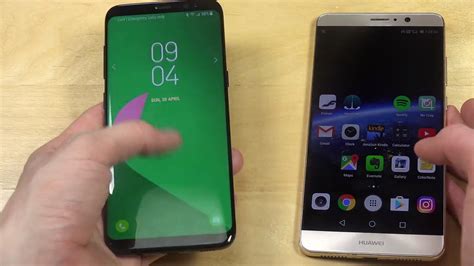 Samsung Galaxy S8 Vs Huawei Mate 9 Fingerprint Scanner Speed Test