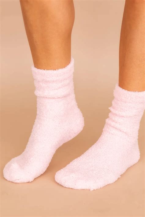 Let S Stay Home Fuzzy Pink Socks Pink Socks Socks Pink