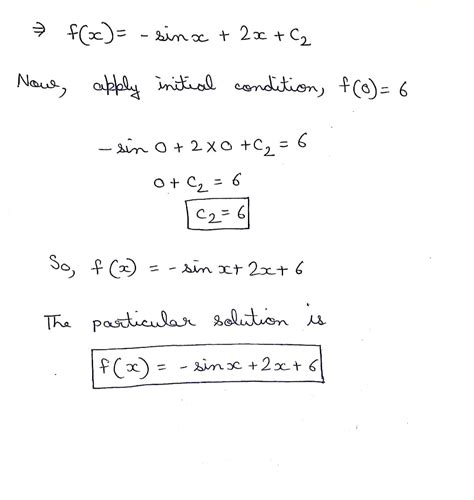 Solved Find The Particular Solution Of The Differential Equations