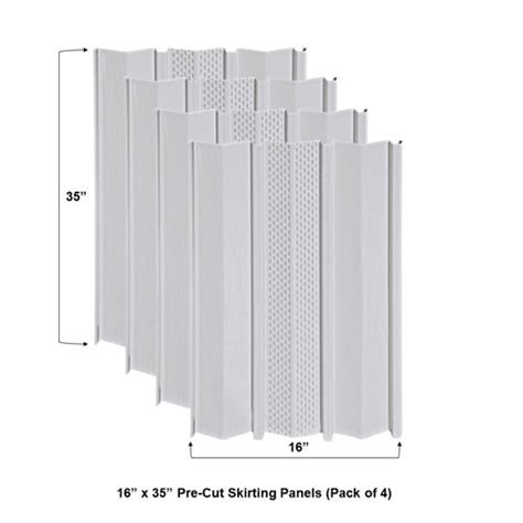 Pre-Cut Premium Plus Vented Vinyl Skirting Panel - 35" - Pack of 4 ...