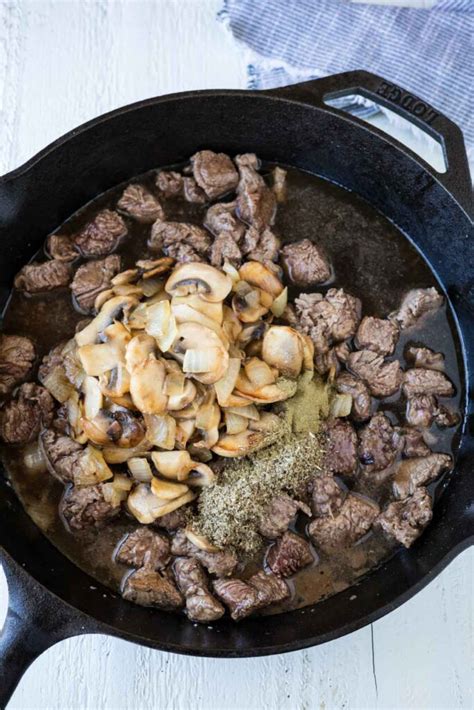 Beef Tenderloin Tips In Mushroom Gravy Pitchfork Foodie Farms