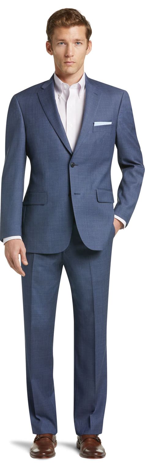 Traveler Collection Tailored Fit Plaid Suit Traveler Suits Jos A Bank