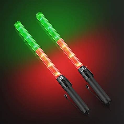 Snapklik Roadhero Pack Inch Traffic Wands Red Green Led