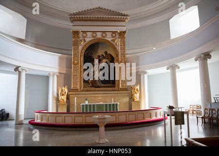 Altar inside the Finnish Evangelical Lutheran Cathedral in Helsinki ...