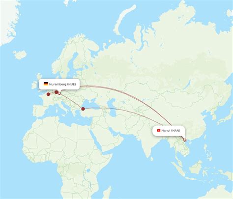 Flights From Nuremberg To Hanoi NUE To HAN Flight Routes