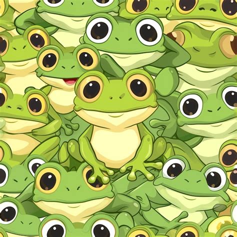 Premium Photo A Close Up Of A Bunch Of Frogs With Eyes And Mouths