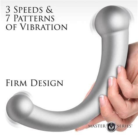 Master Series Vibra Crescent Vibrating Silicone Dual Ended Dildo