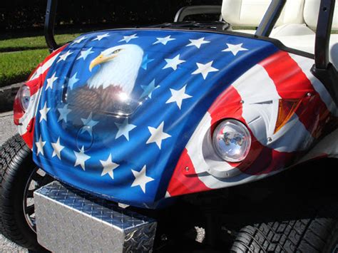 4th Of July American Flag And Patriotic Custom Golf Cart Gallery Golf