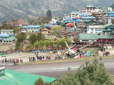 Lukla Plane Crash Three Killed 4 Injured And Damaged Two Helicopters New Spotlight Magazine