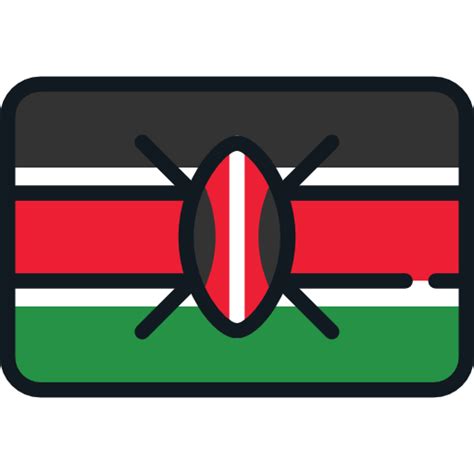 Kenya Flags Rounded Rectangle Icon