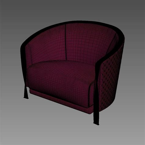 Armchair Rugiano Furniture Nella Vetrina Red 3D Model CGTrader