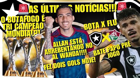 FDMC LIVE BOTAFOGO X FLUMINENSE PAPO PRÉ JOGO ALLAN BRILHANDO NO