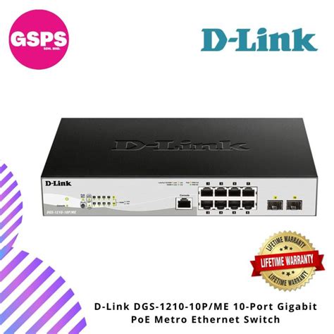 D-Link DGS-1210-10P/ME 10-Port Gigabit PoE Metro Ethernet Switch | Lazada