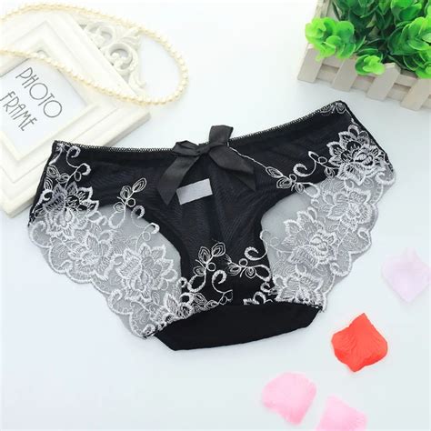 Seamless Panties Underwear Women Briefs Lace Sexy Temptation Lingerie Low Waist Embroidery