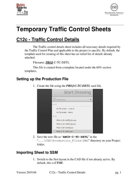 Fillable Online Ftp Austintexas Temporary Traffic Control Sheets Fax