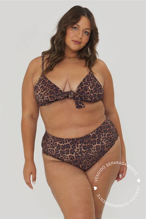 Calcinha hot pants biquíni animal print plus size