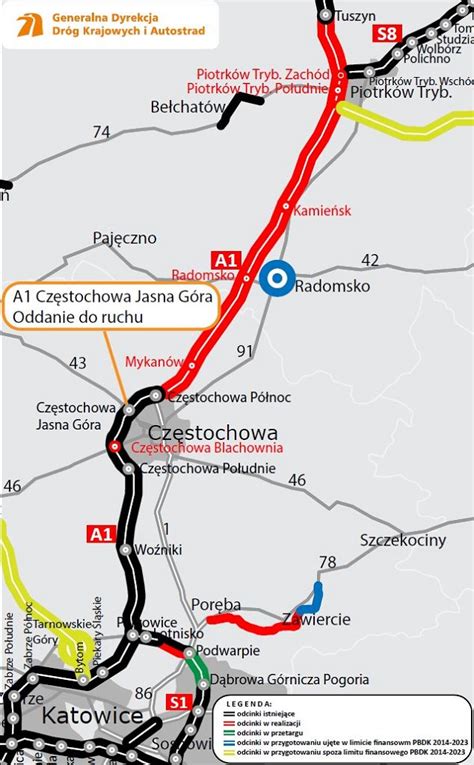 Autostrada A Gddkia Otwar O W Ze Cz Stochowa Jasna G Ra