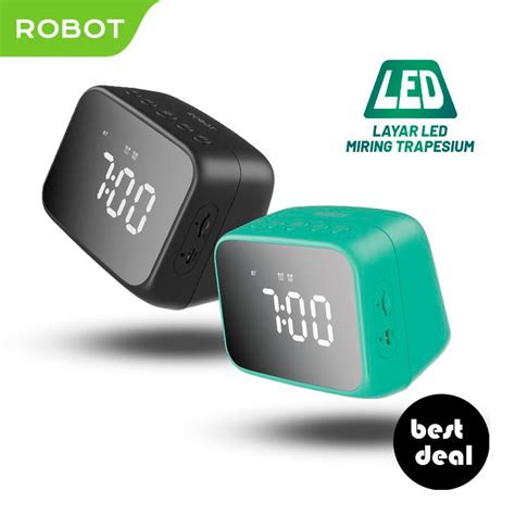 Jual Robot RB170 Bluetooth Speaker LED Alarm Clock Jam Digital Shopee