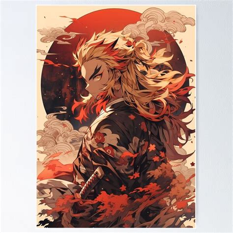 "Christmas Kyojuro Rengoku Demon Slayer Incandescent Guardian Anime" Poster for Sale by ...