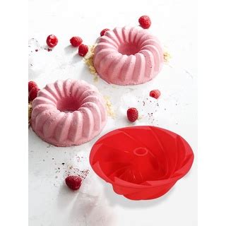 Forma Silicone Para Bolo E Pudim Vazada Redonda Espiral Confeiteiro