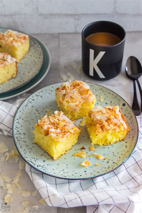 Fluffiger Kokos Zitronenkuchen Vom Blech Sch Tze Aus Meiner K Che