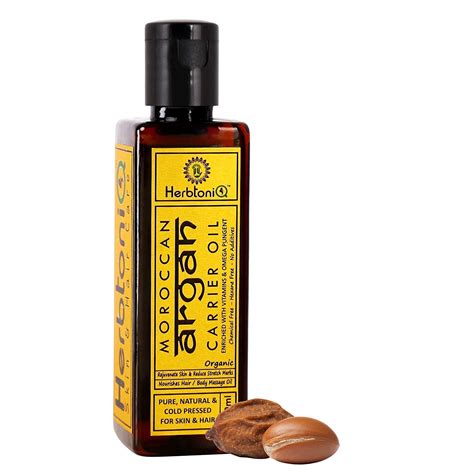 Buy Herbtoniq Organic Moroccan Argan Cold Pressed Carrier Oil For