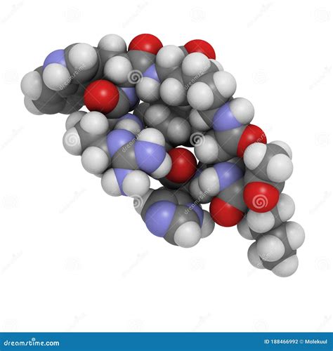 Bremelanotide Drug Molecule Chemical Structure Stock Illustration