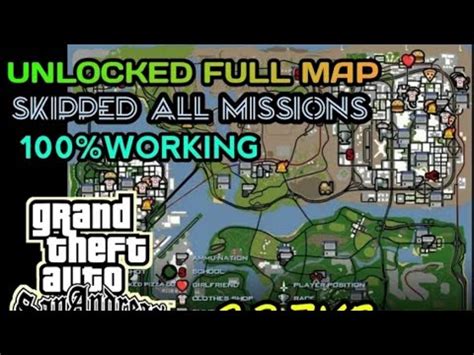 How To Unlock Full Map In Gta San Andreas Youtube