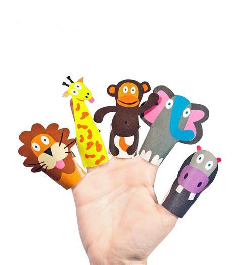 Jungle Animals Paper Finger Puppets PRINTABLE PDF Toy DIY - Etsy