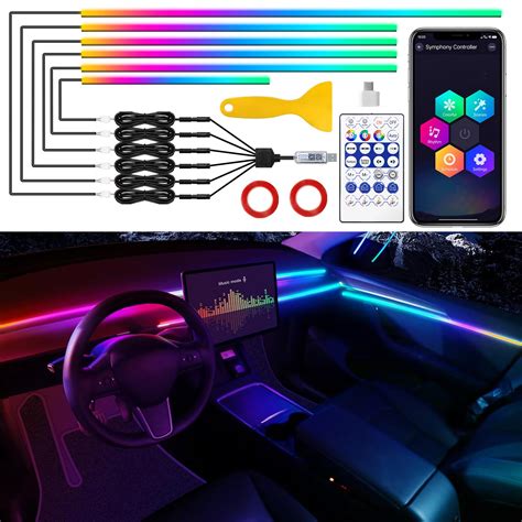 Amazon Tesla Model Y S X Dreamcolor Acrylic Interior Car Led