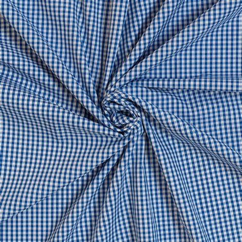 Royal Gingham Polycotton Fabric By The Meter Inch Check Cm