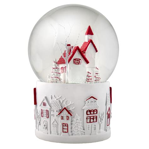 120 MM Christmas Village Musical Snow Globe - San Francisco Music Box ...