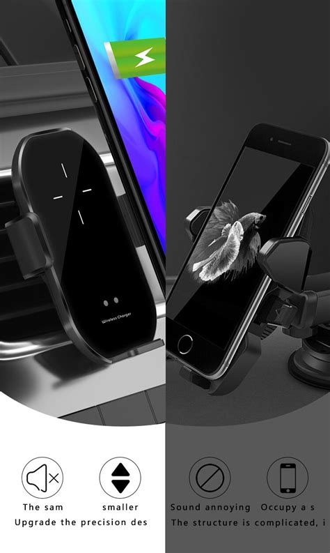 Car Wireless Fast Charging 15w With Smart Sensor Car Phone Holder Claim