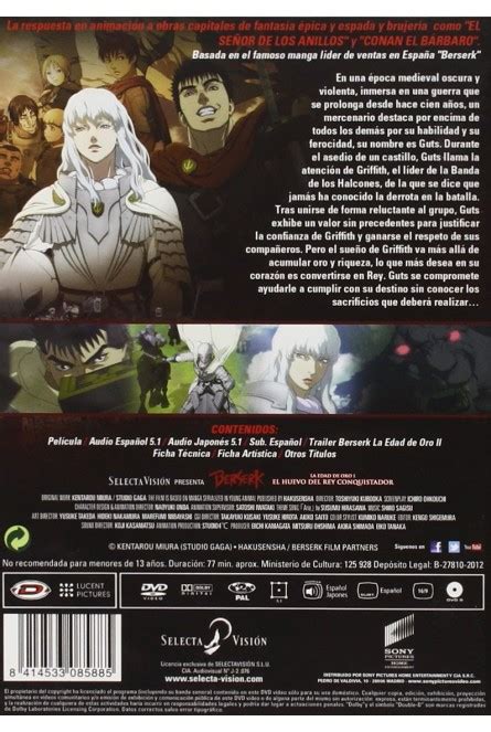 Berserk La Edad De Oro I El Huevo Del Rey Conquistador Dvd