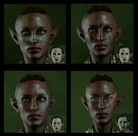 Warpaints And Tattoos For Elves And Dwarves At Dragon Age Inquisition