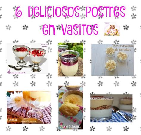 6 Deliciosos Postres En Vasitos Recetas Faciles Postres Postres En