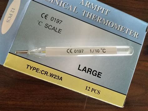 2 шт. медицинские Ртутные стеклянные термометры клинические подмышки ...