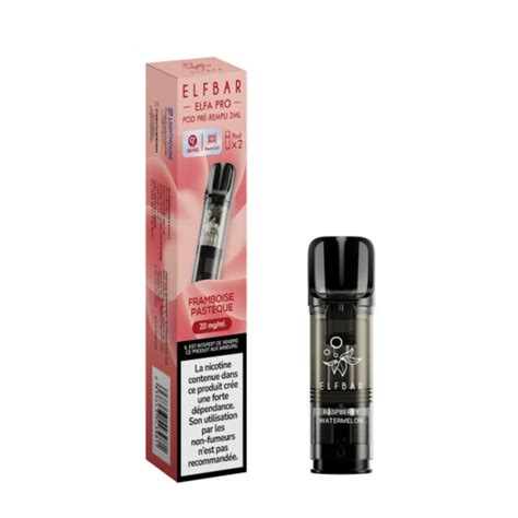 Puff ElfBar Framboise Pastèque pas cher Vape pen jetable 123puff