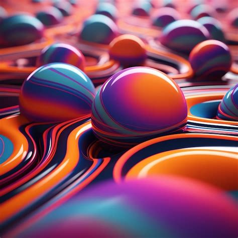 Premium Ai Image 3d Spheres Abstract Background