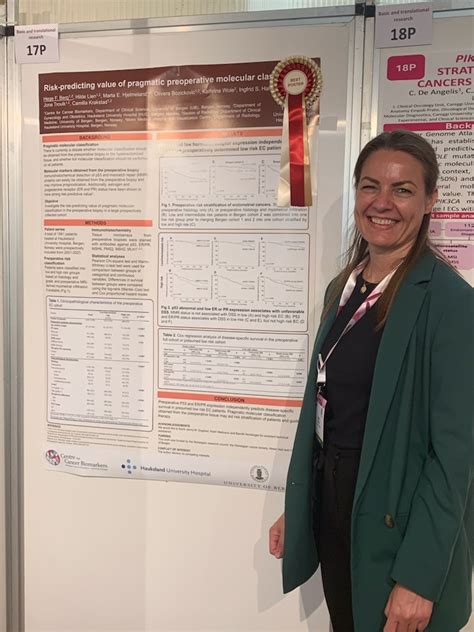 Hege Berg Wins Award For Best Poster At ESMO 2024 Bergen Gynecologic