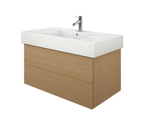 Duravit Delos 2 Drawers Brushed Oak Unit With Vero 1050mm Basin