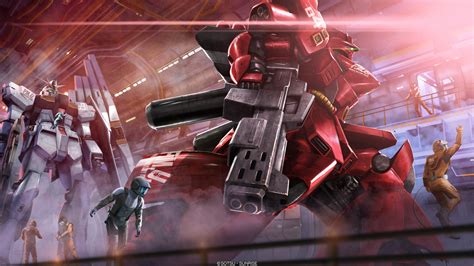 Tenjin Hidetaka Nu Gundam Sazabi Char S Counterattack Gundam Highres Official Art 6