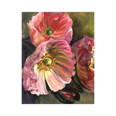 Poppies Artwork Original Oil Painting Floral Wall Art Poppy Painting ...